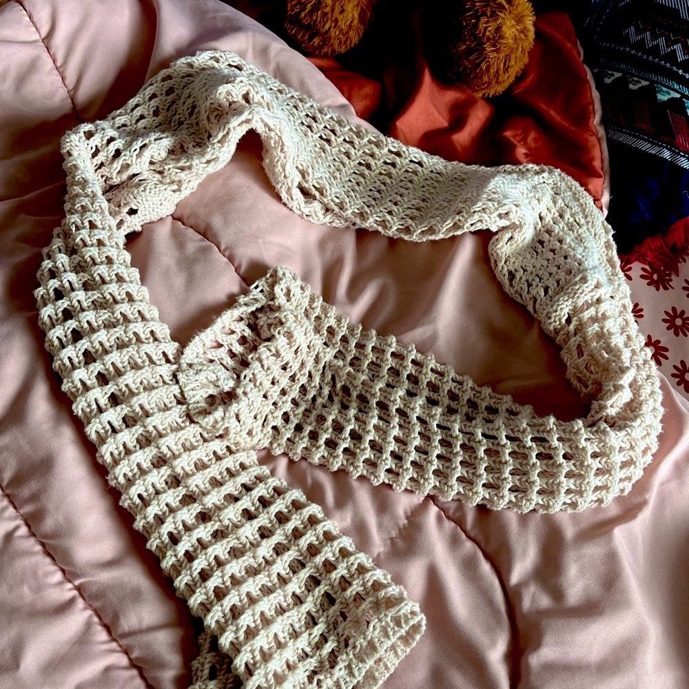 Cute Cream Crochet Crop Top